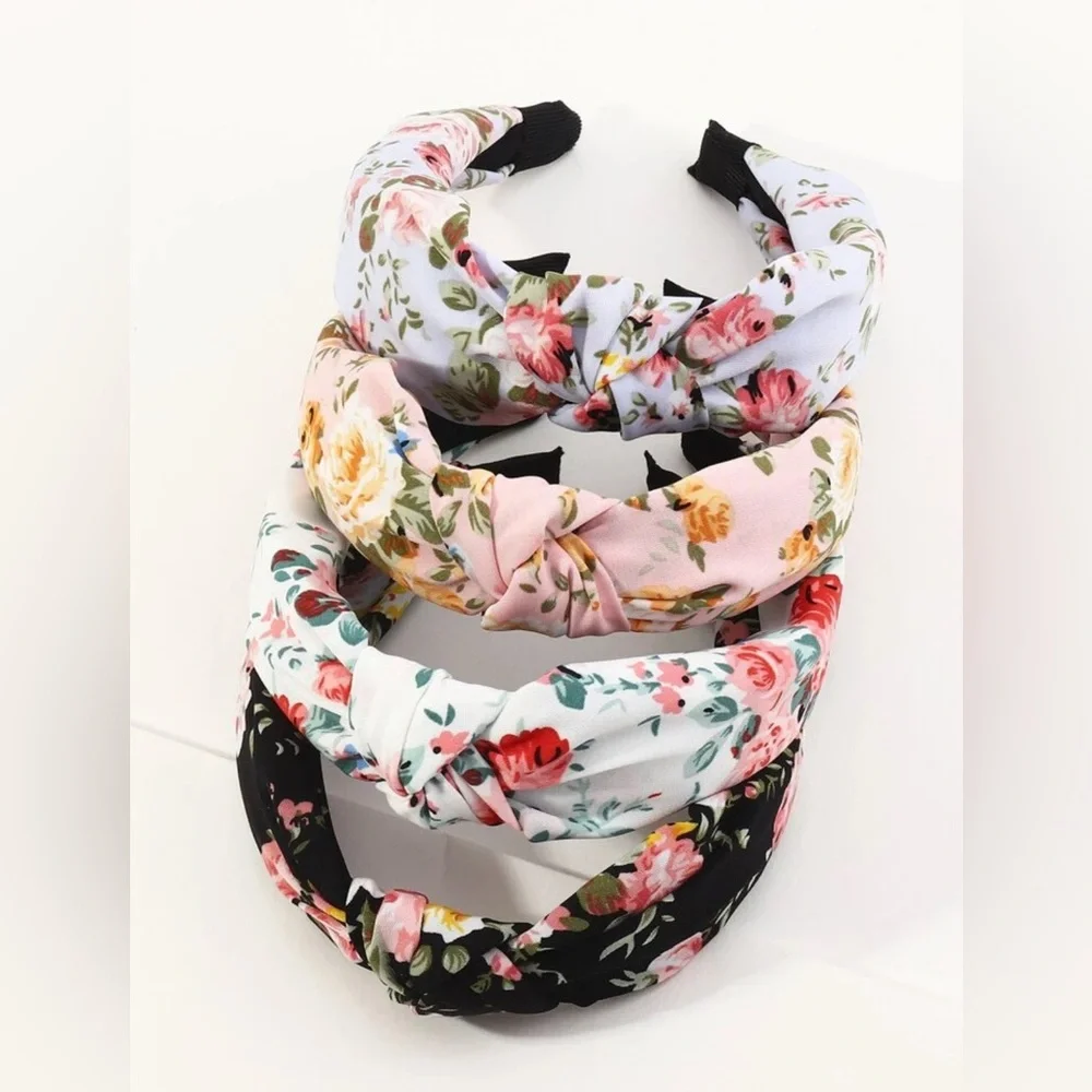 Floral Knot Headbands Set of 4
